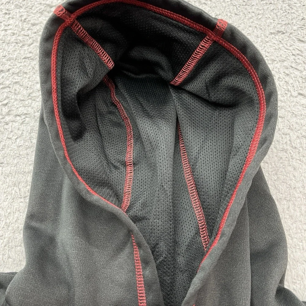 Nike Center Swoosh Hoodie Womens Large‎ Therma-Fit Honeycomb Pattern Red Black